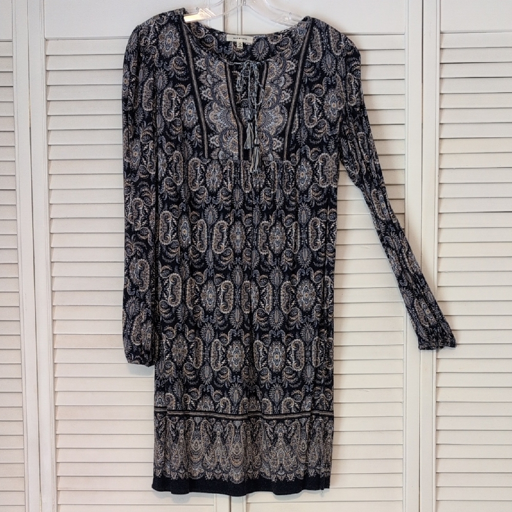 Max Studio Navy Blue Shift Dress